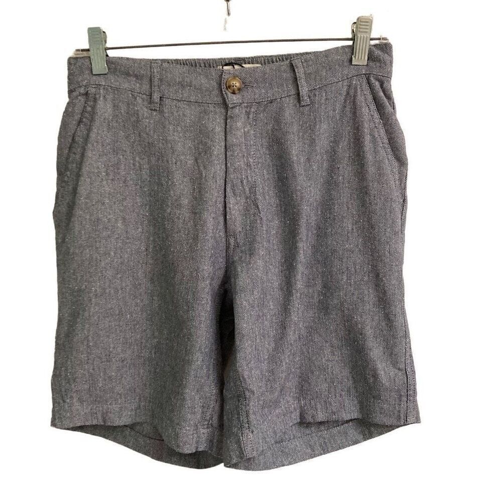 Taylor Stitch Drawstring Shorts Mens 28 The Easy Shorts‎ In Navy Herringbone NEW